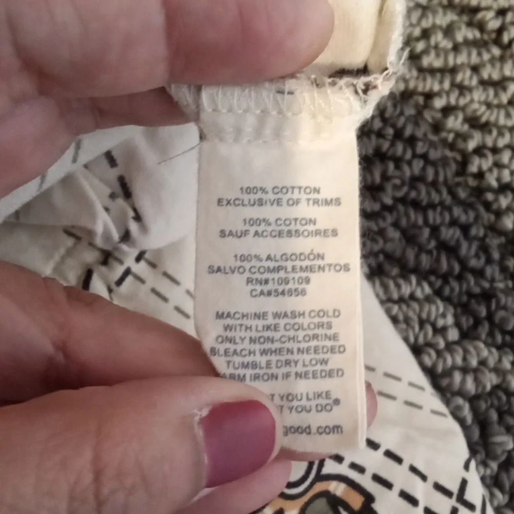 Life Is Good White and Brown Coffee Lounge Pants PJ Football Mens Medium